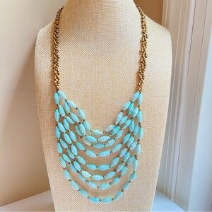 Noonday Collection Fair Trade layered paper bead necklace with bronze seed beads